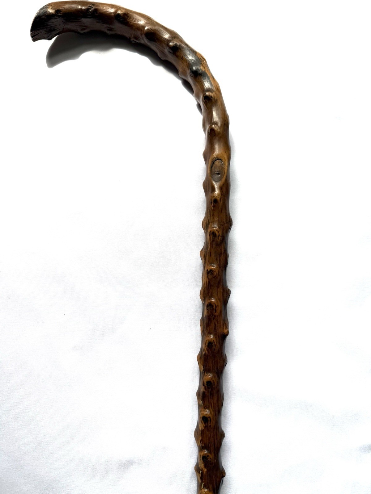 Natural Thornwood Dark Wooden Knotted 36” Walking Stick Cane Light Weight READ
