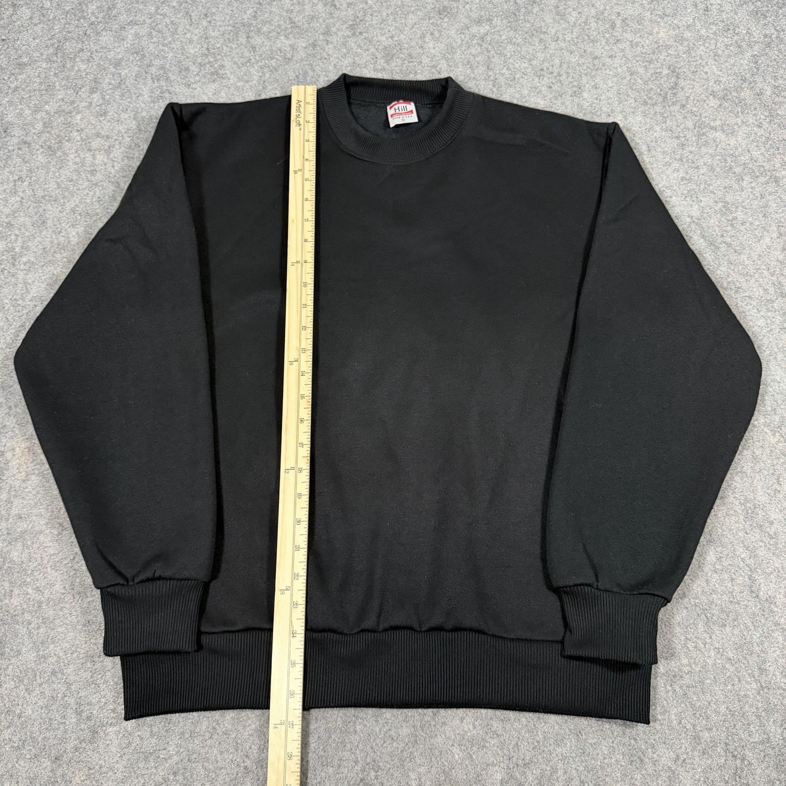 Hill Heavy Weight 90s Vintage Sweatshirt Unisex Adult’s Sz Small Black Made USA