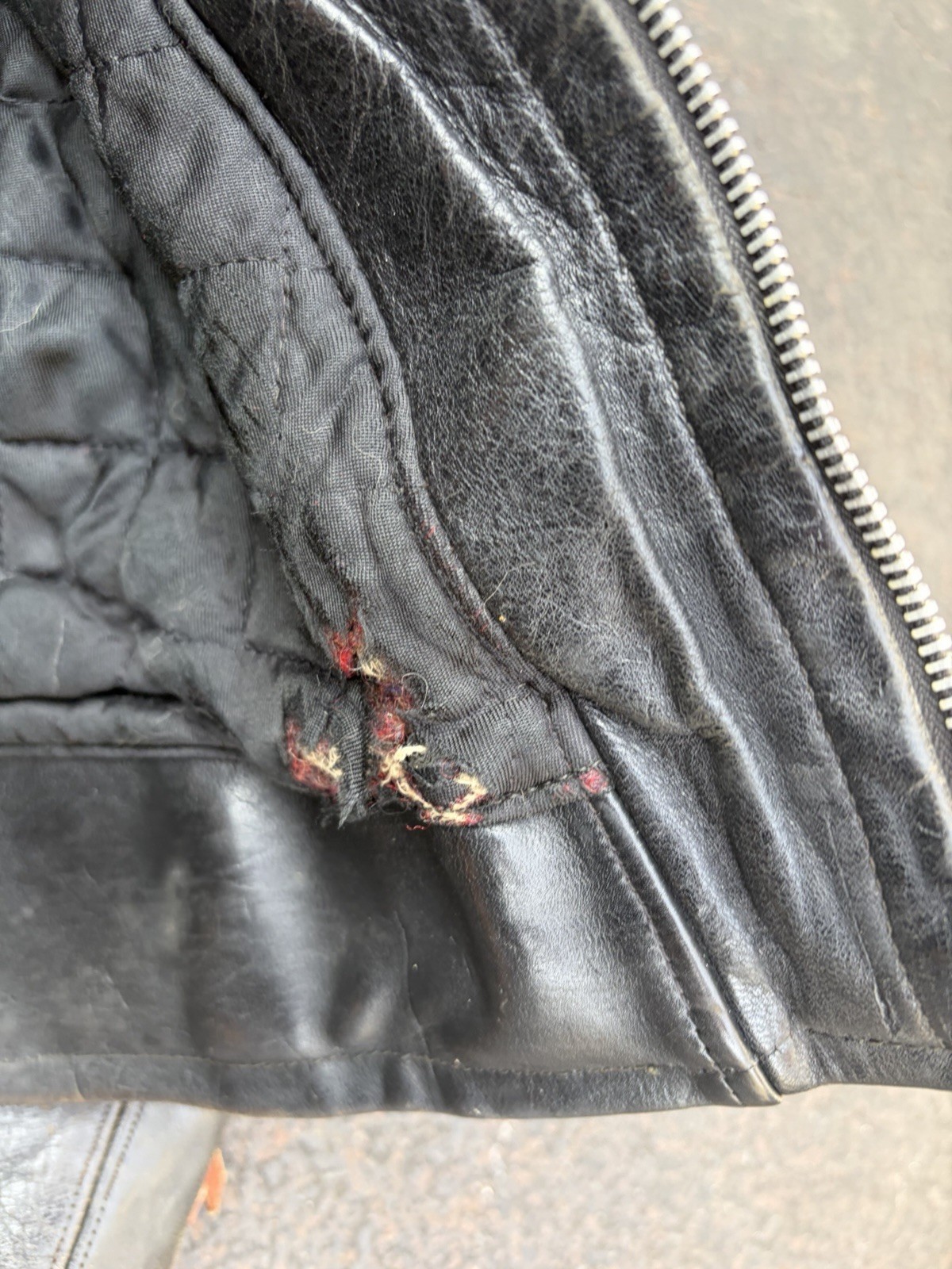 VTG Northeaster Flying Togs Beck Horsehide Moto Jacket Tasseled Zippers See Pics