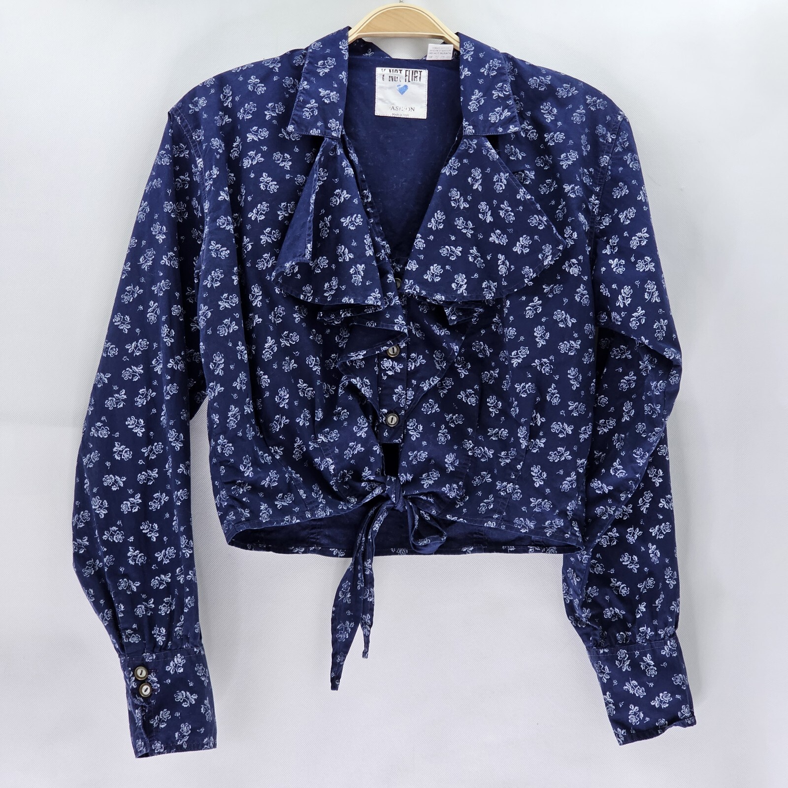 Vintage Unbranded Women Chest Size 40 Inches Blue/White Button-Down Shirt