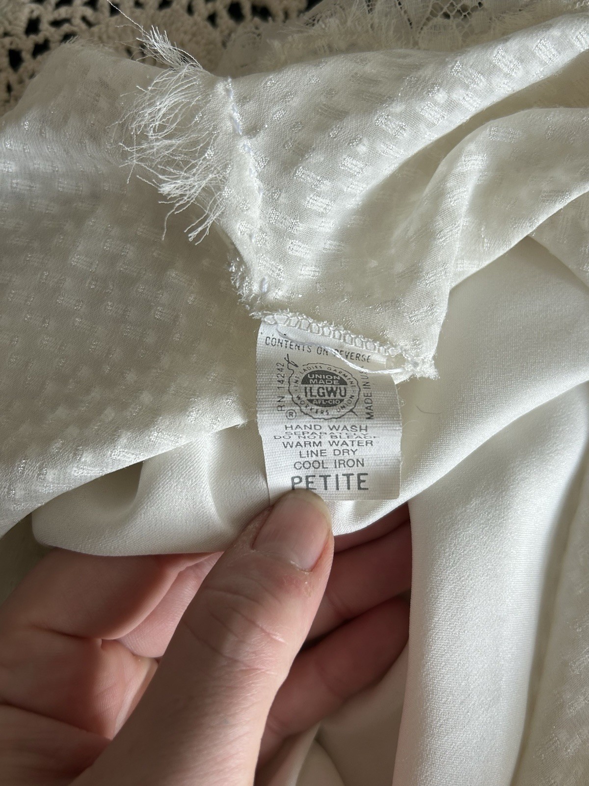 Christian Dior 1970s Vintage Loungewear White Nightgown Dress Size M