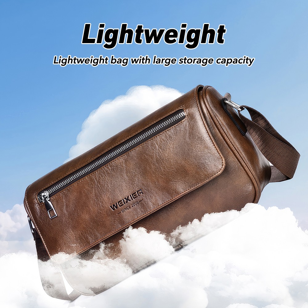 Leather Men’s Crossbody Bag Casual Business Handbag Multifunction Cross body Bag