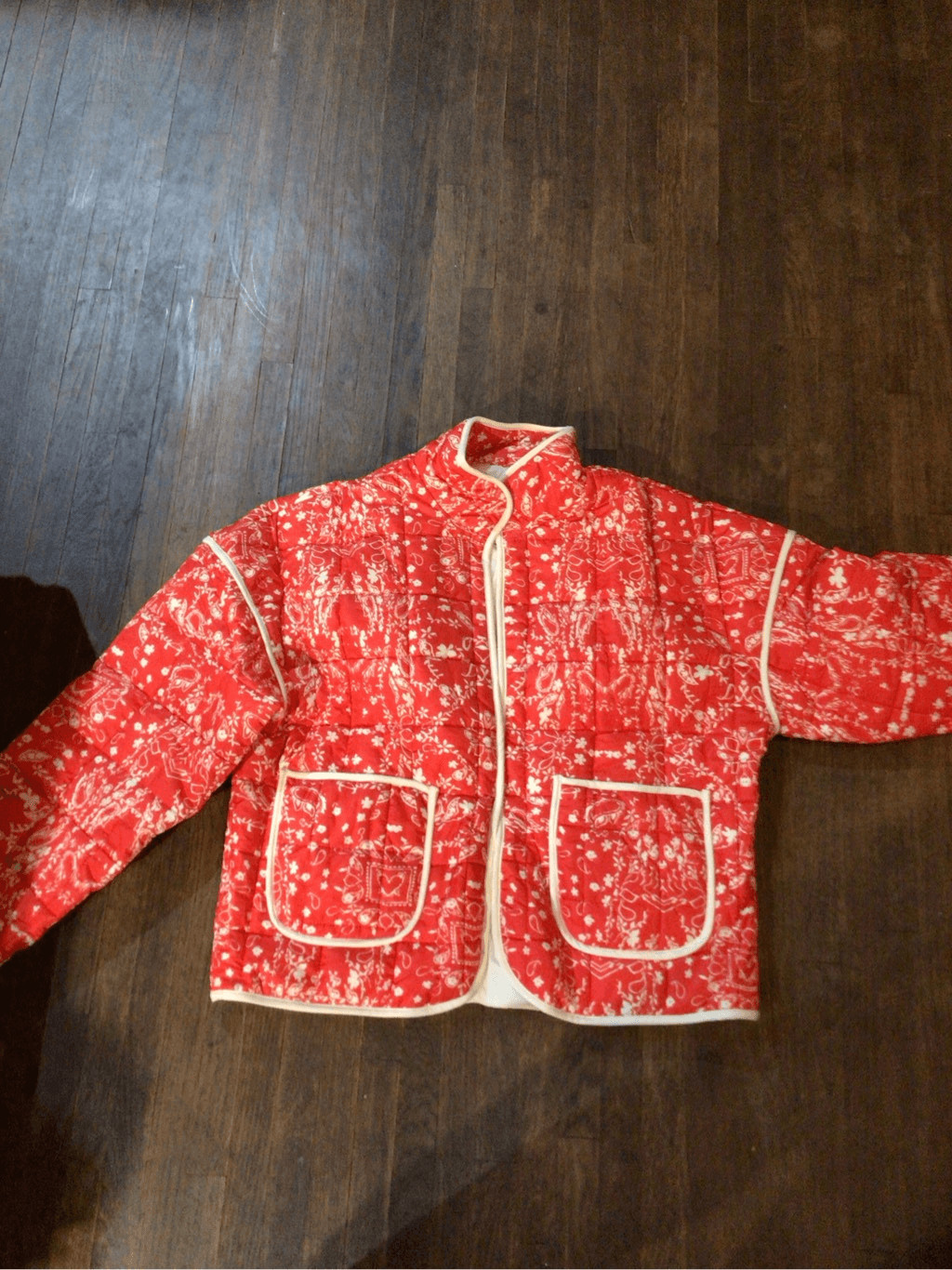 Soon NEW 11/1 Red Floral Paisley BohomJacket