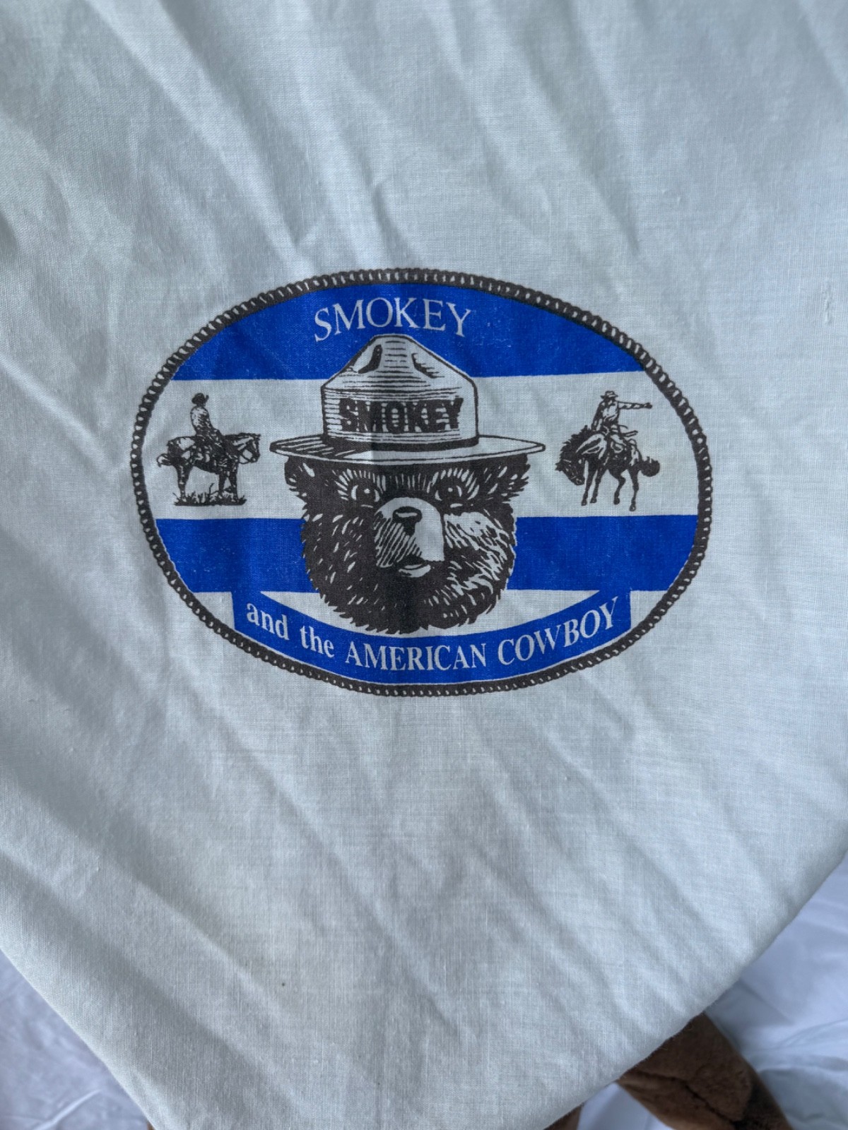 Vintage SMOKEY and the AMERICAN COWBOY Handkerchief Bandana Scarf
