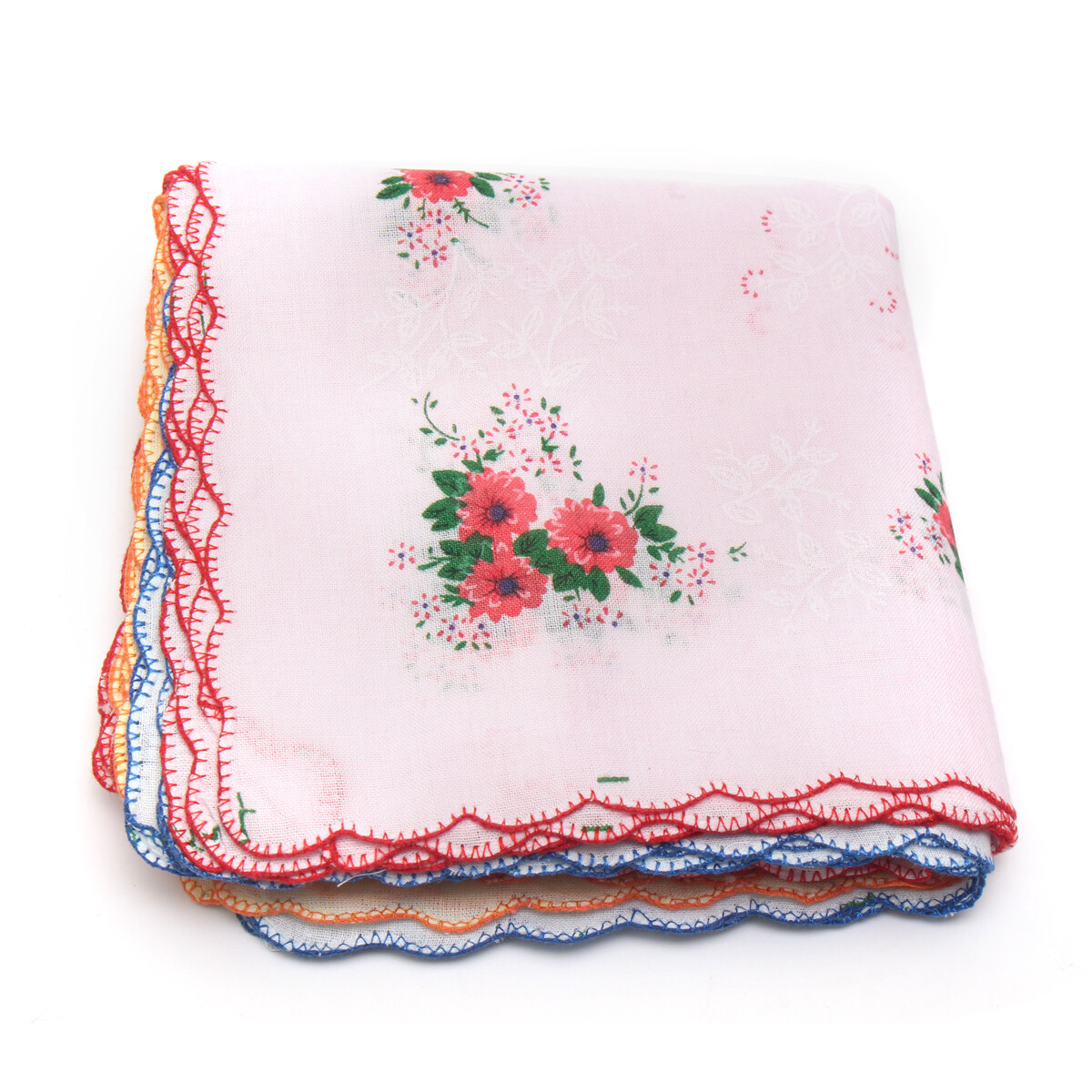 12pcs handkerchiefs cotton handkerchiefs 30x30cm square bag classic flower