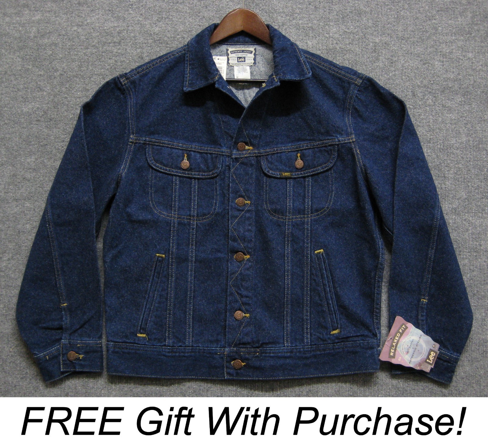 NEW ORIGINAL VINTAGE 1980’s LEE DENIM JEAN JACKET TRUCKER MEN’S MEDIUM