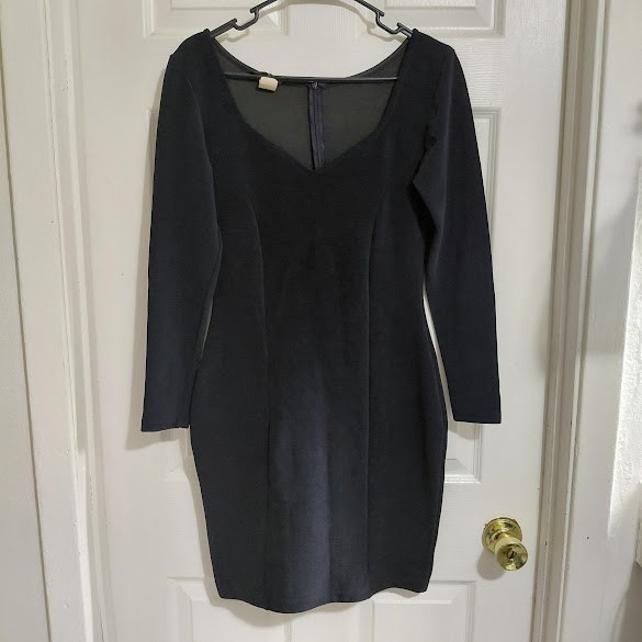 Vintage 90’s Emje Clubwear Little Black Dress Bodycon Sexy Sweetheart Neckline