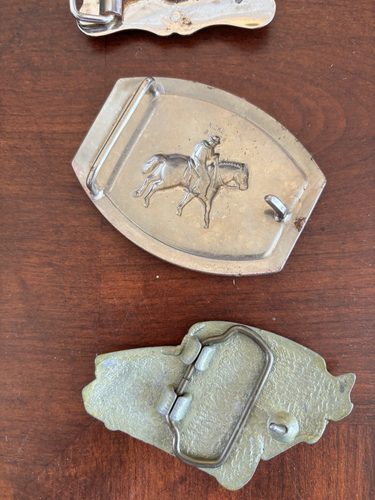 Vintage Belt Buckle Lot of 17 Mixed Western Cars Military Motorcycle Ford