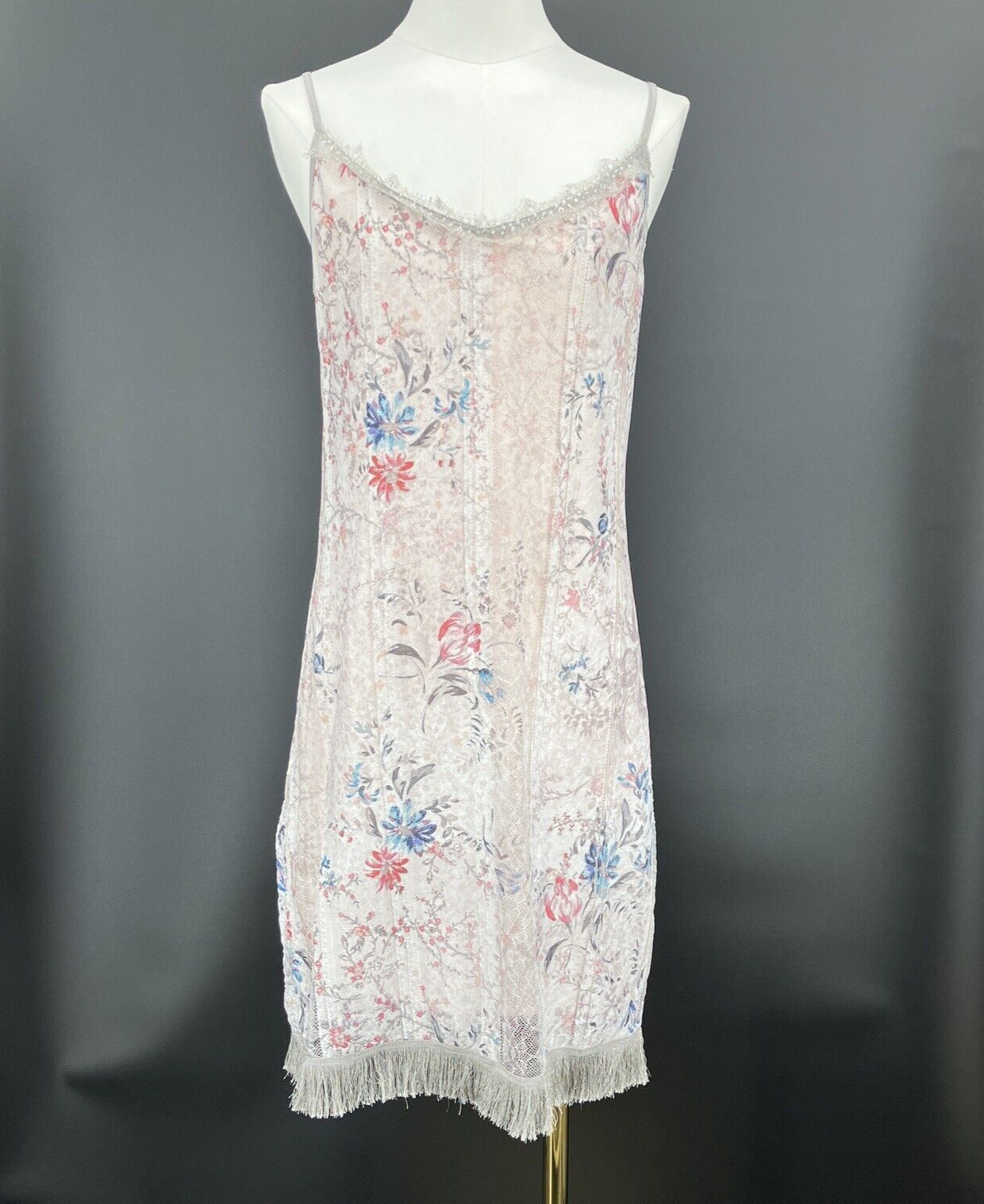 NWT T by Tahari vintage inspired “flapper” dress w fringe detail XS