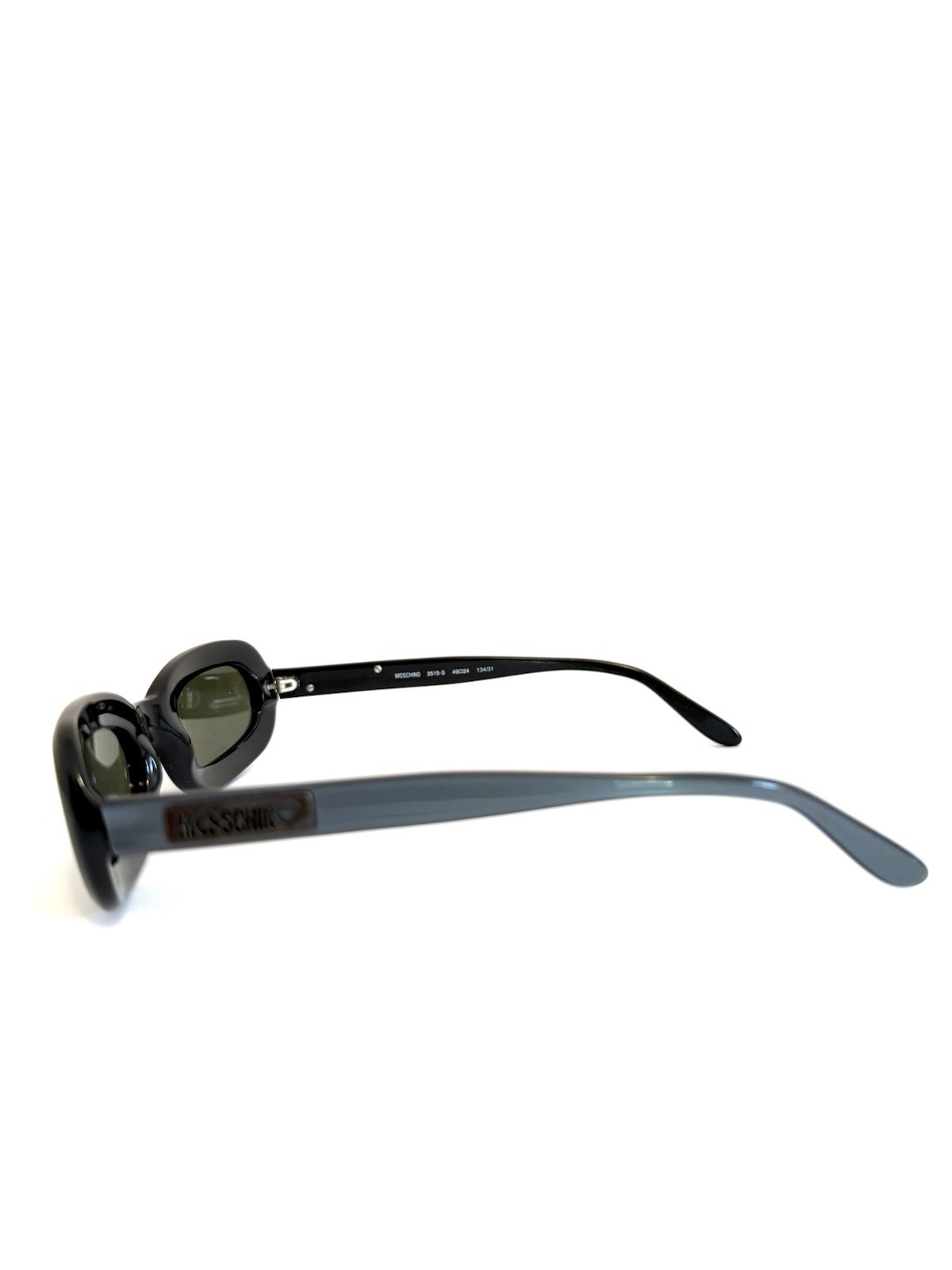 MOSCHINO sunglasses 3515-S 95/31 RARE VINTAGE 90s By persol shiny Blue/black