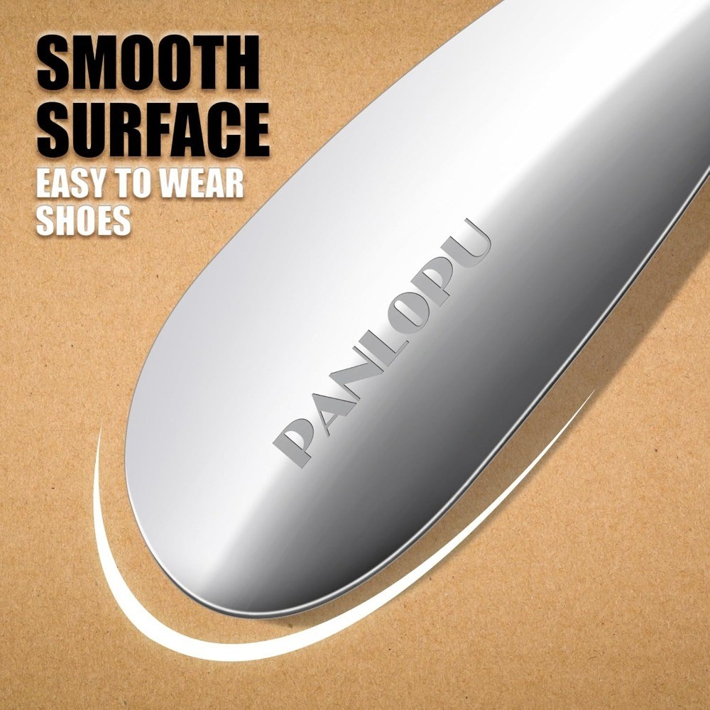 Portable Stainless Steel Shoe Horn 7.5 Inch Long Handle Fashion Travel Aid