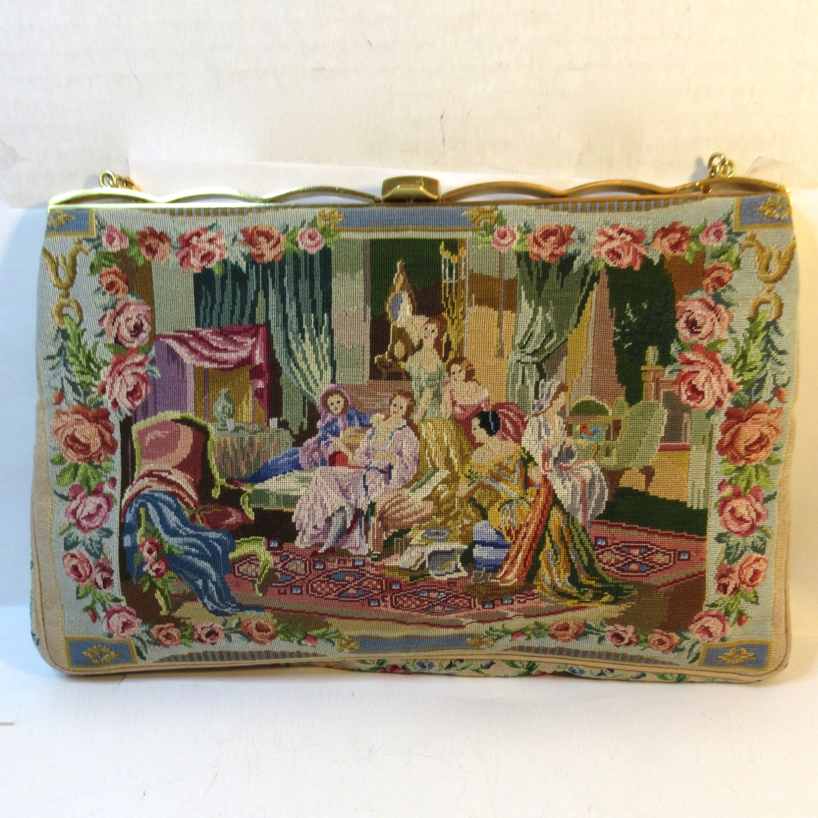 Vintage Petit Point Purse Scenic Walborg Saks 5th Avenue – SELLER PAYS US TARIFF