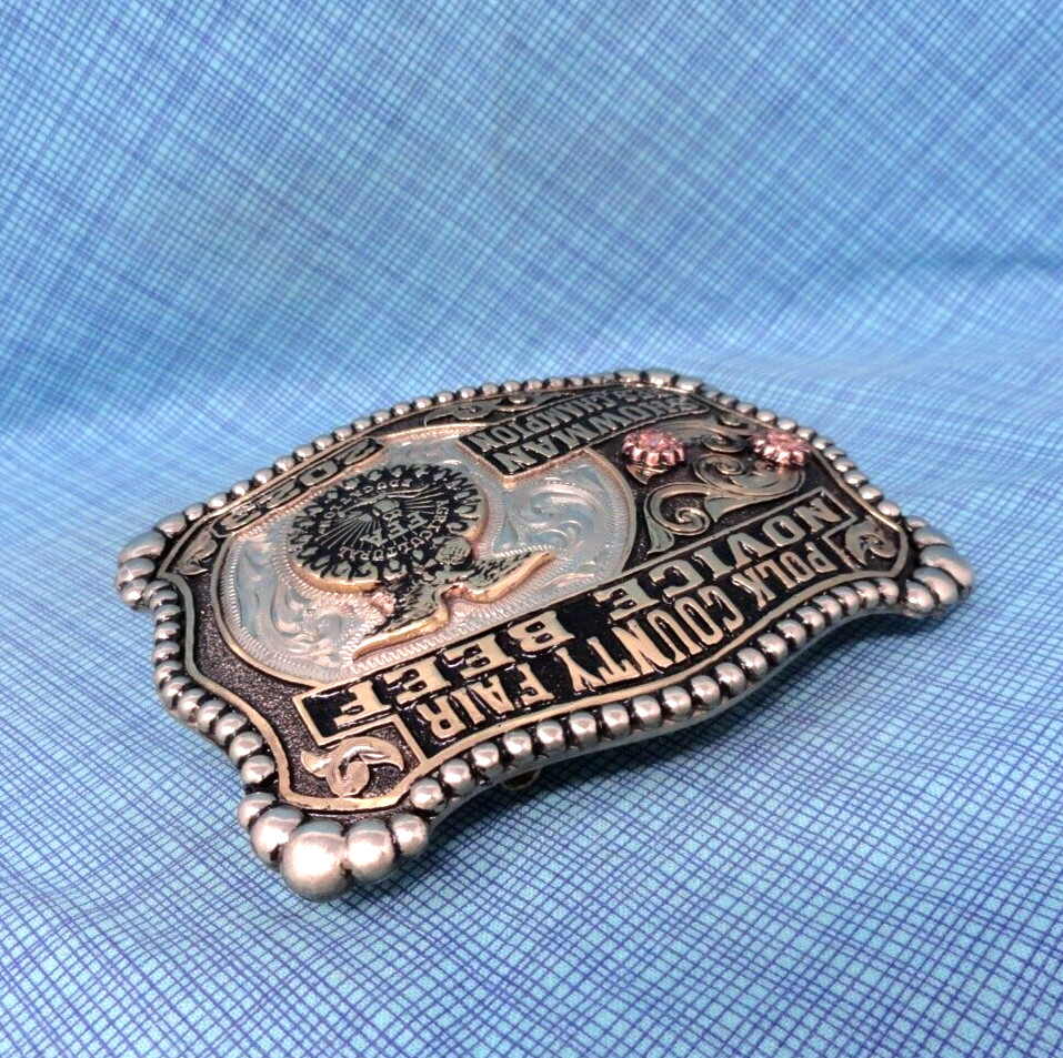 FFA Novice Beef Res Champion Showman Belt Buckle Polk Cnty Fair OR MCS .MCS001