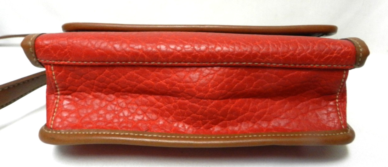 Esprit Vintage shoulder bag small purse w/ built in Wallet red brown synthetic