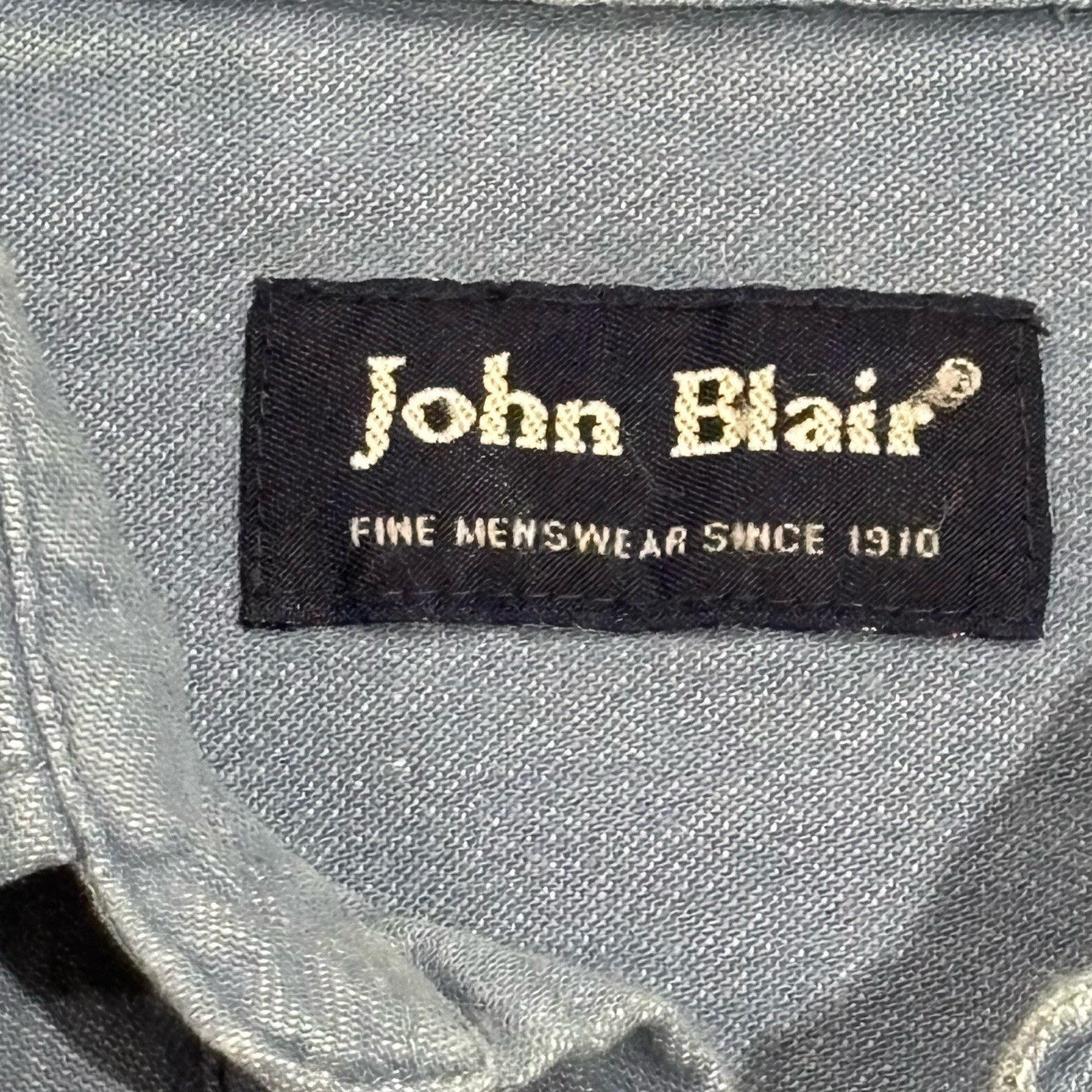 Vintage John Blair banded-bottom pullover shirt Small Retro Streetwear Grandpa