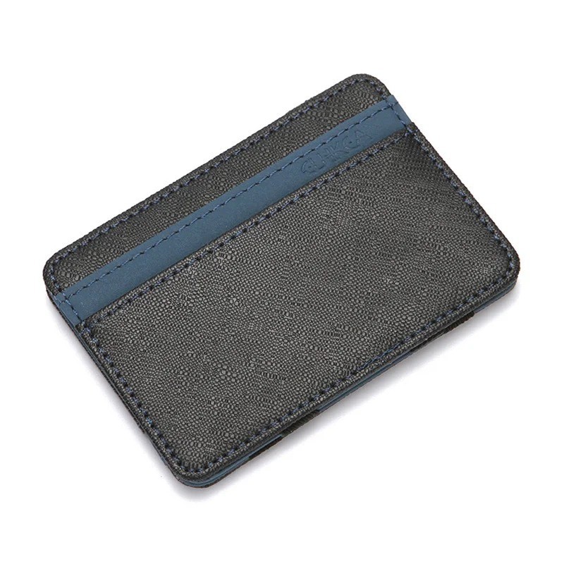1PC Ultra Thin PU Leather Women Men Magic Wallets Short Business Credit Card AA
