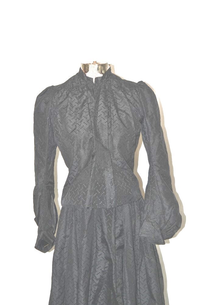 antique dress Civil War era one piece w/jacket unusual bust 30 original 1860