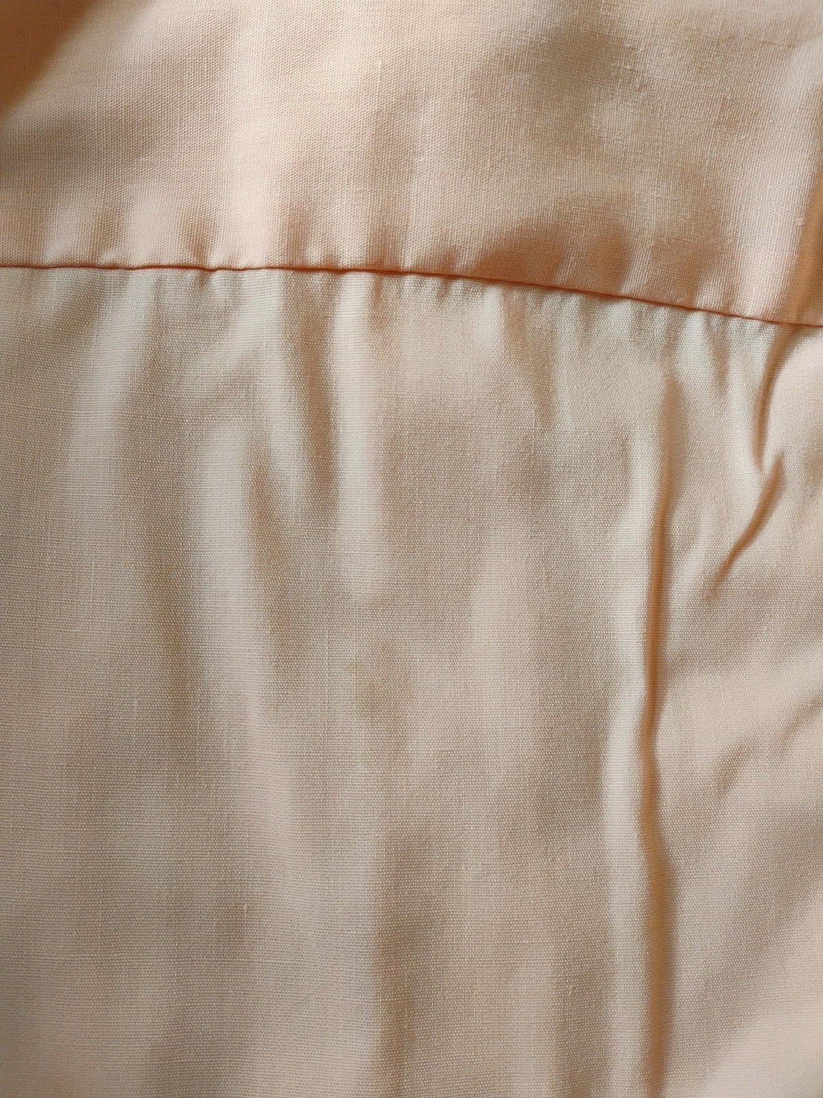 VTG “Fashion Tone” Peach Polyester Combed Cotton Mod Collar L/S Shirt 17/32-33