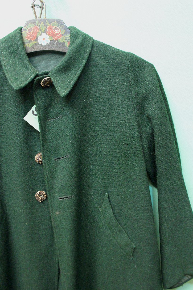 Ur-Alte Trachten Jacke grün Jungen ca 128 vintage Einzelstück Handarbeit Urig