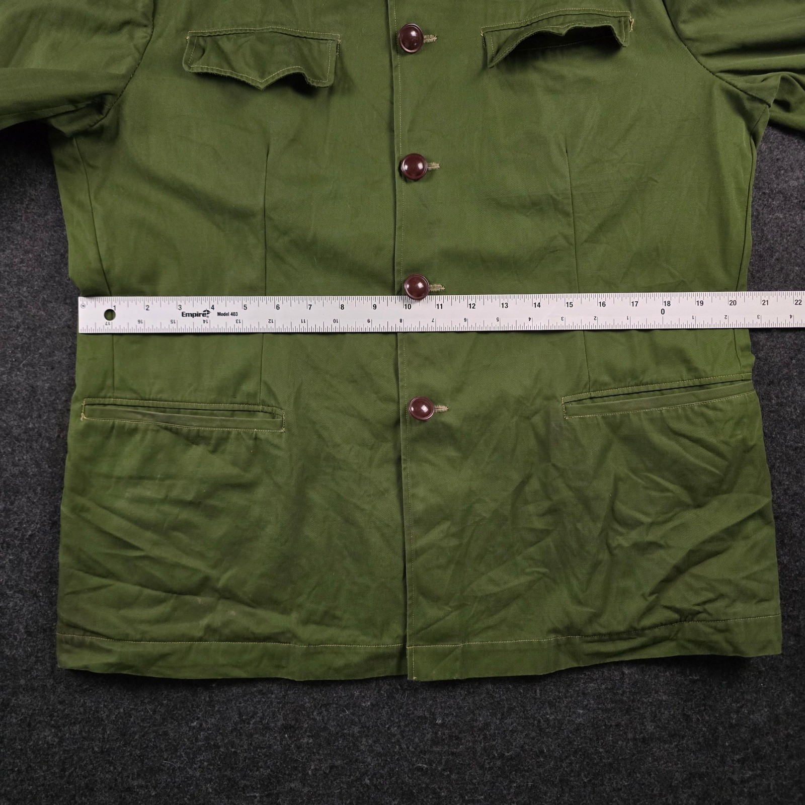 Vtg Chinese Military PLA Uniform Chore Jacket Mao Olive Green Vietnam Coat Men’s