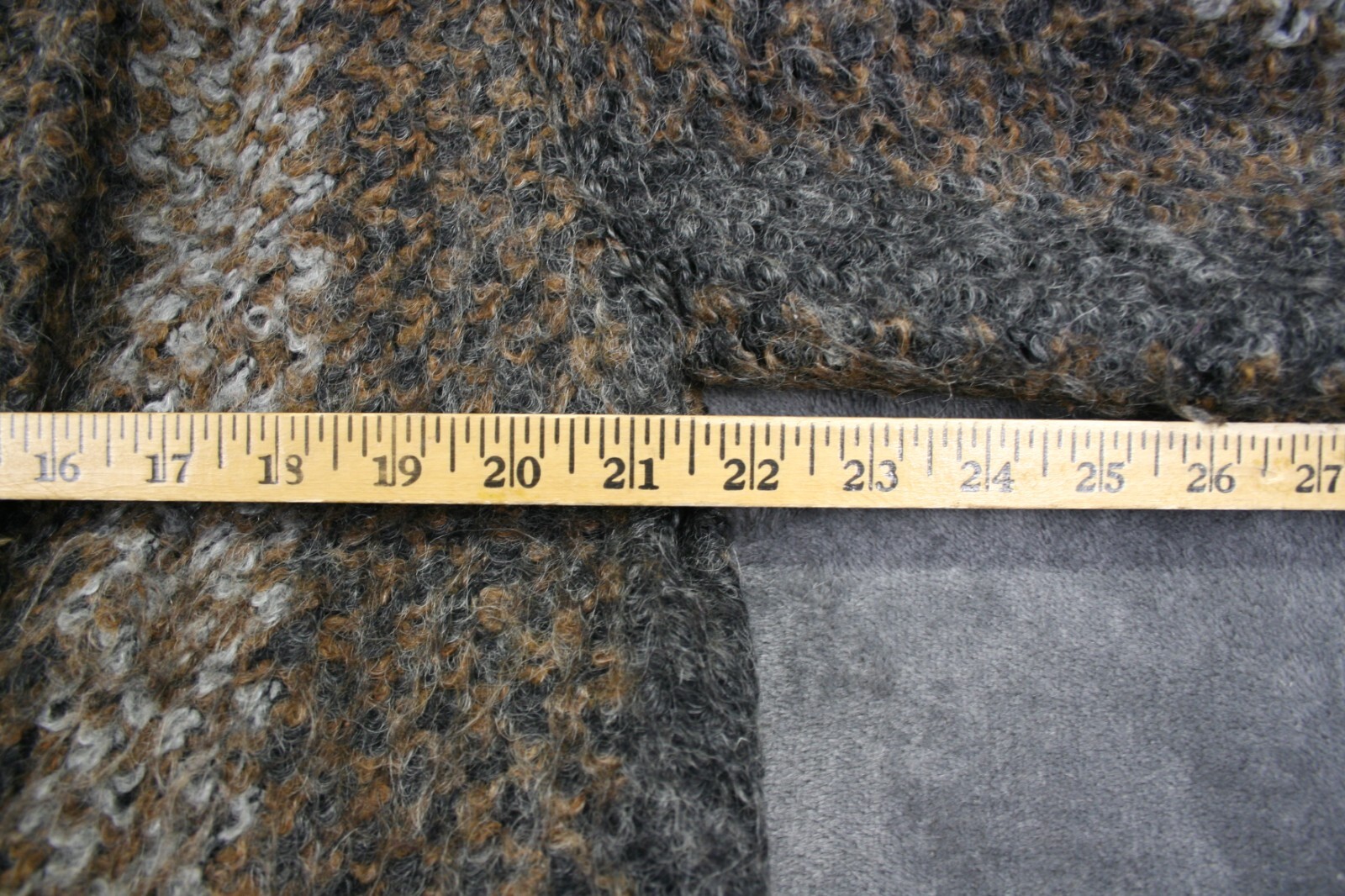 Vintage MJ Seattle Mohair Long Duster Coat Gray Textured Open Front Made USA