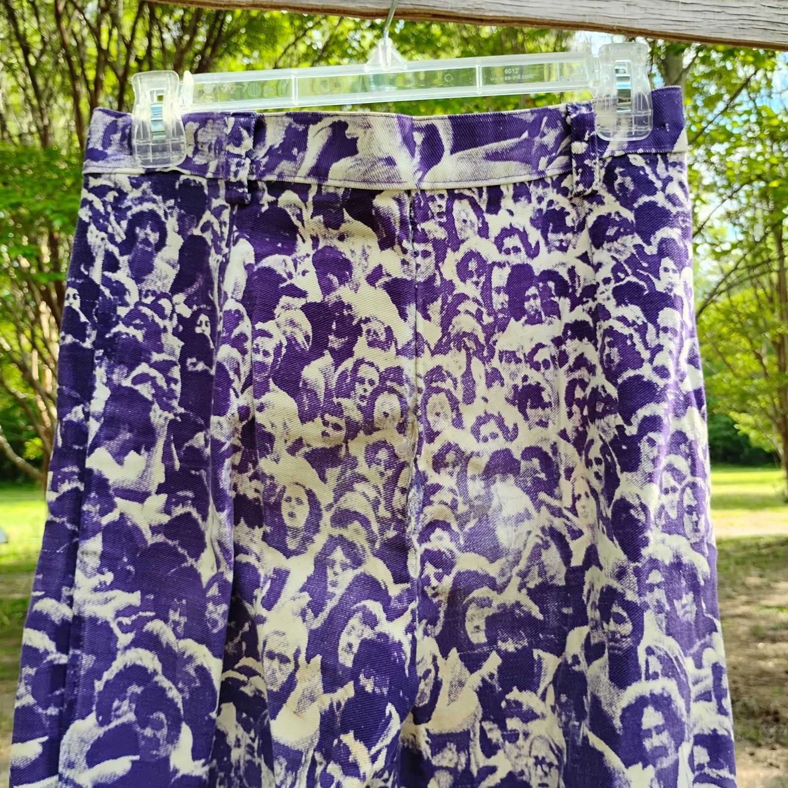 Vintage Woodstock Print Jeans Sellers Own Worn In 1970-1971 Hip Huggers