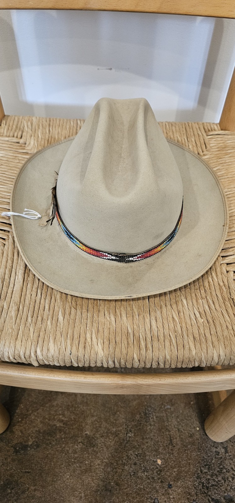 STETSON SIZE 7.5 3X 60’s /70’s OPEN ROAD, VTG BEADED BAND! GREAT PATINA!