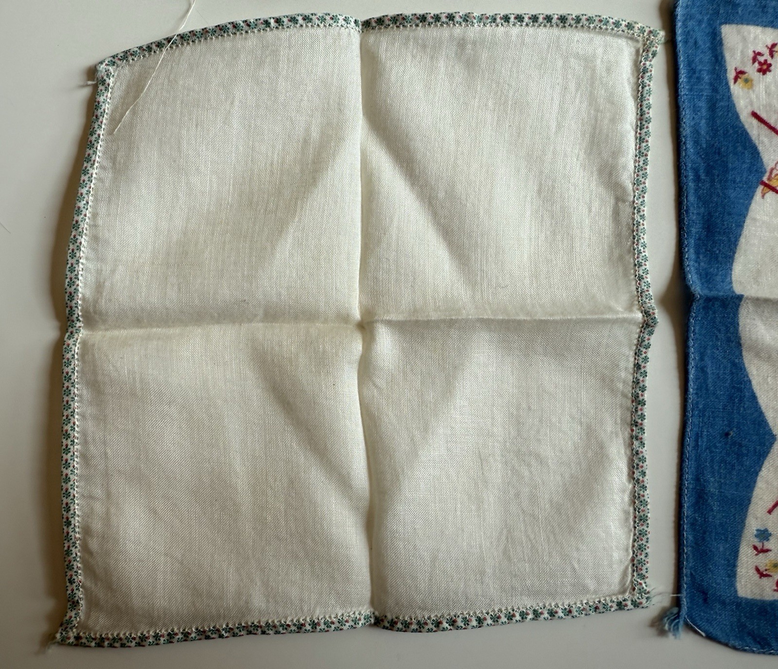 Lot Of 9 Vintage Handkerchiefs Child’s Theme See Pics for Stains