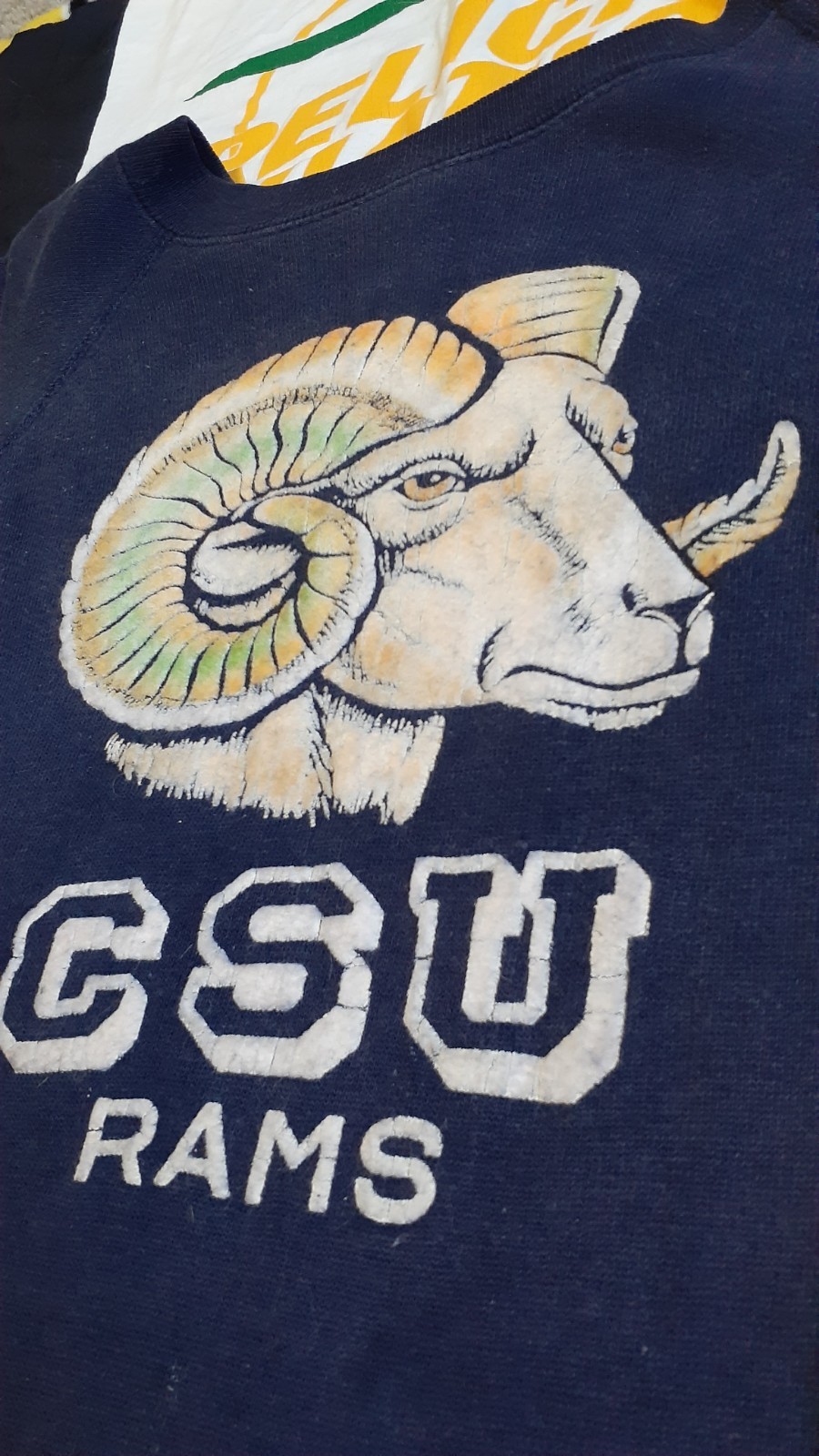 1950s Colorado State University Flock Printed Sportswear Sweatshirt