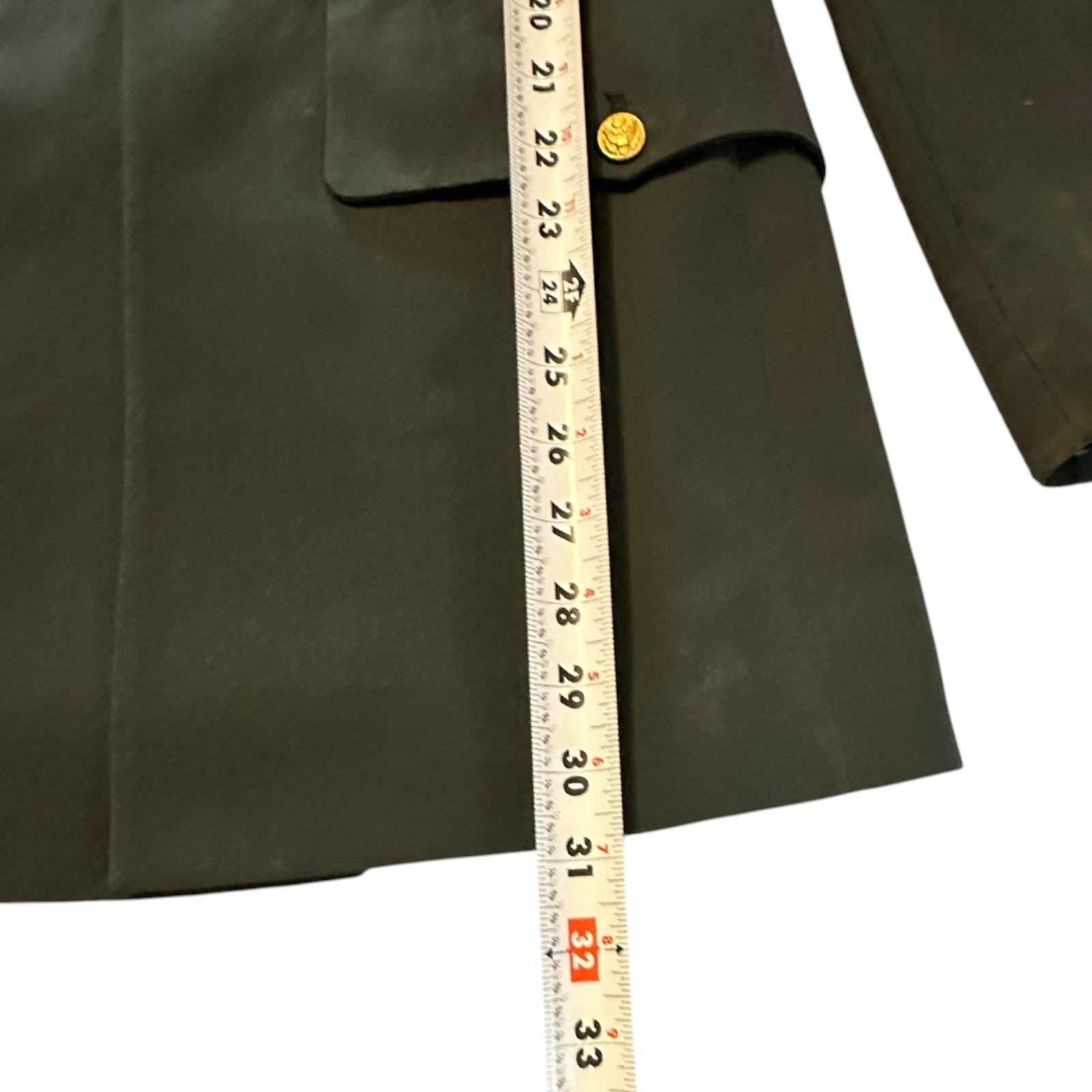 US Army JROTC Dress Uniform Coat Mens 35R Green Patches Cords Medals Insignia
