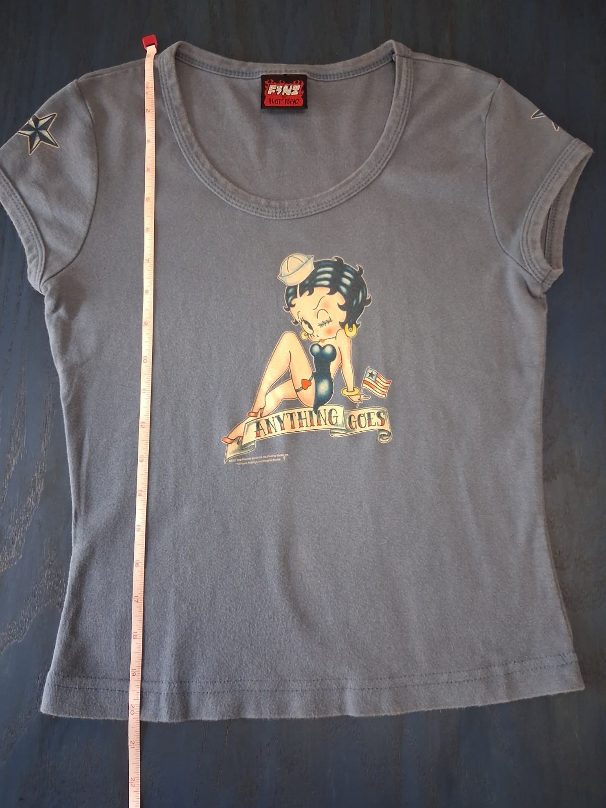 VTG Y2K Fine Hot Topic Betty Boop Anything Goes Sailor T-Shirt Womens M
