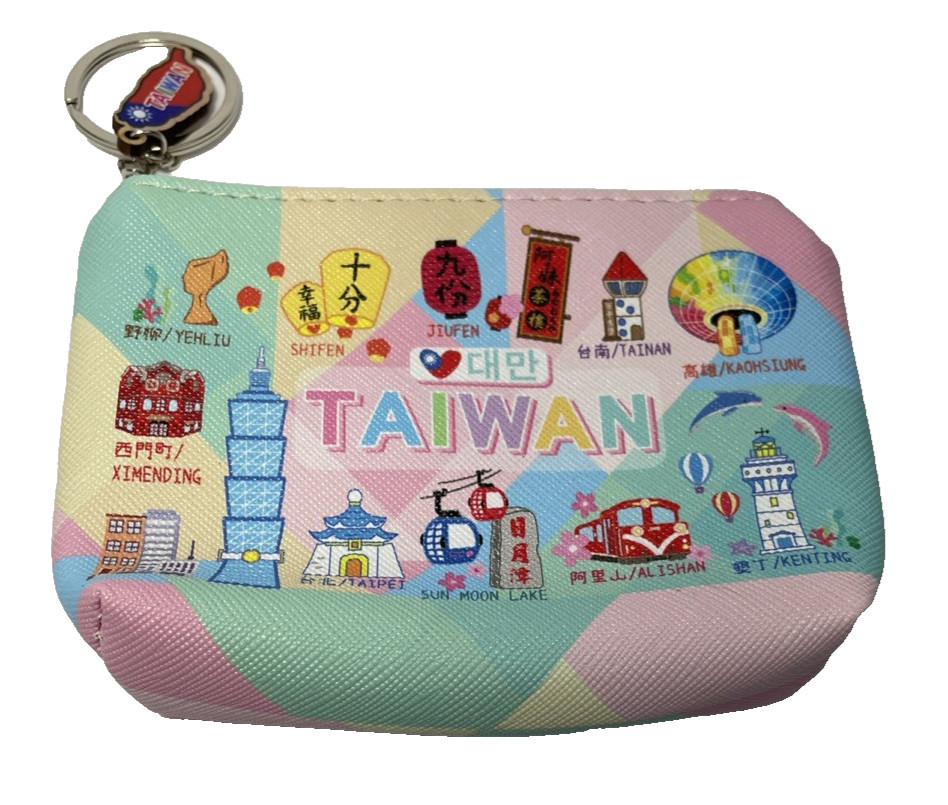 Taiwan Coin Purse Famous Buildings & Attractions Synthetic Key Ring Taiwan Charm