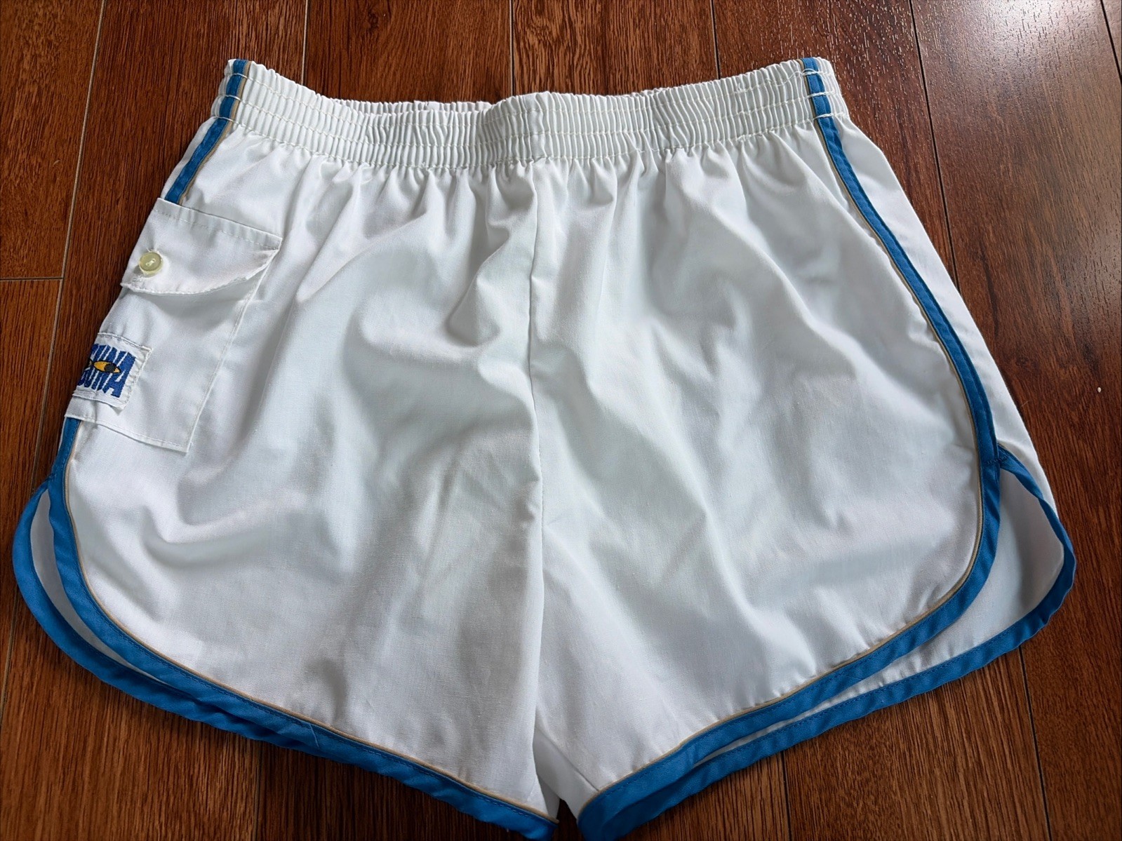 Vintage 70s LAGUNA Swim Trunks Made In California Large Shorts Lined USA