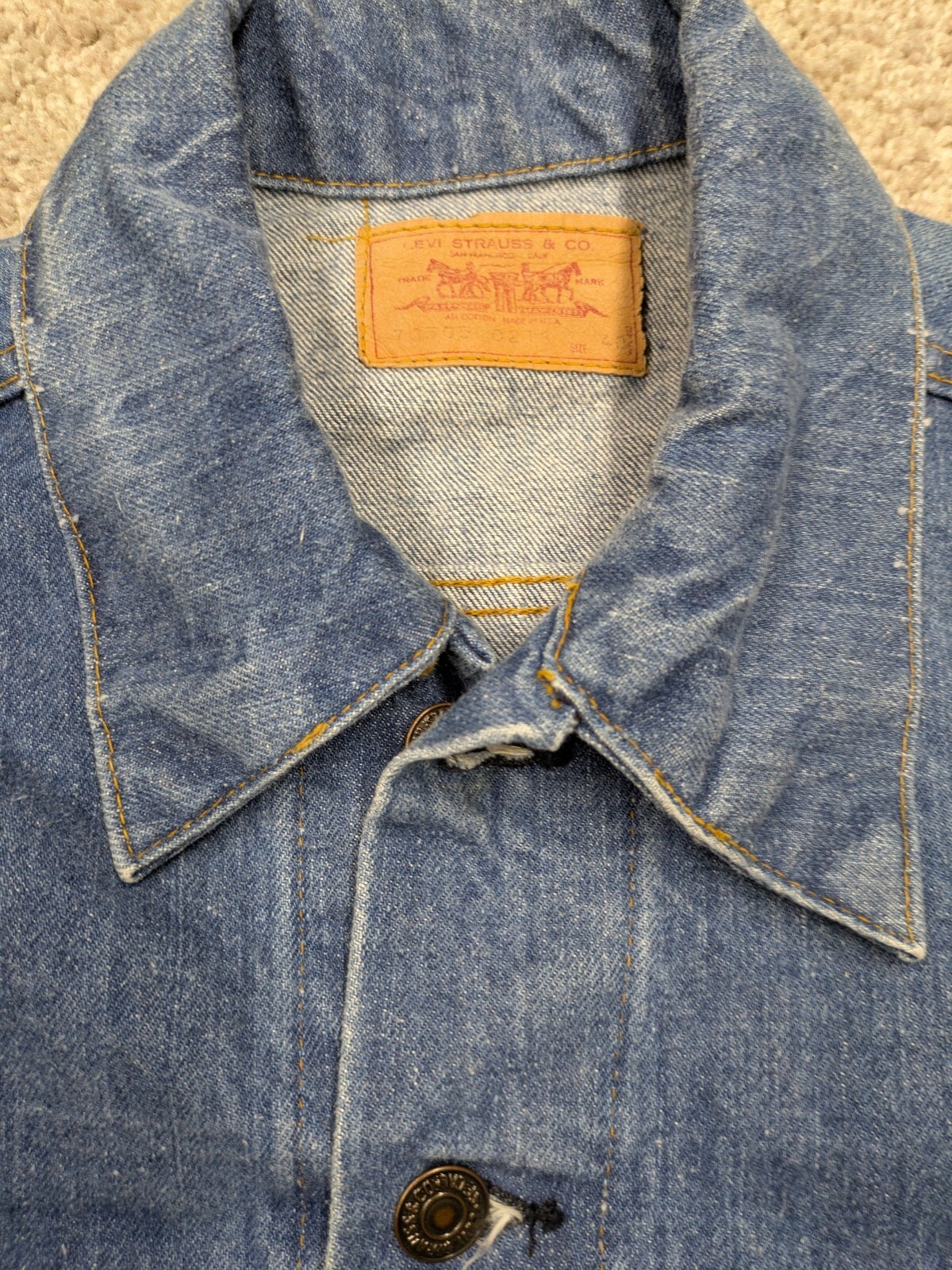 RARE VINTAGE LEVIS TYPE 3 Jacket MADE IN USA Single Stitch Size 40 Men Trucker