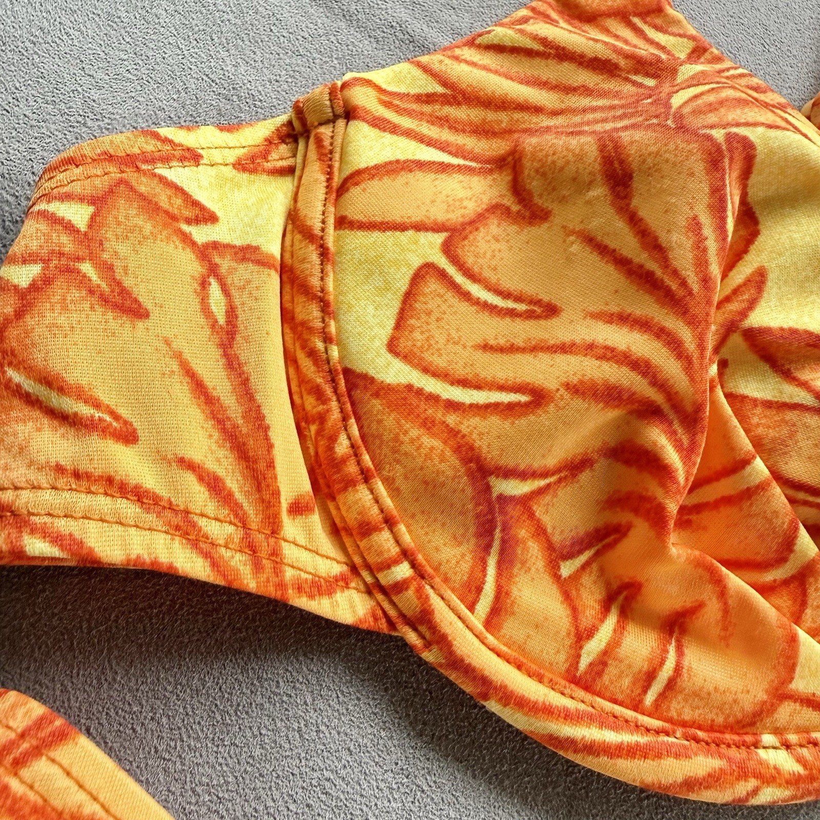 Vtg Carabella Tropical Floral Bikini High Cut Set USA Kelly Kapowski 90s NEW