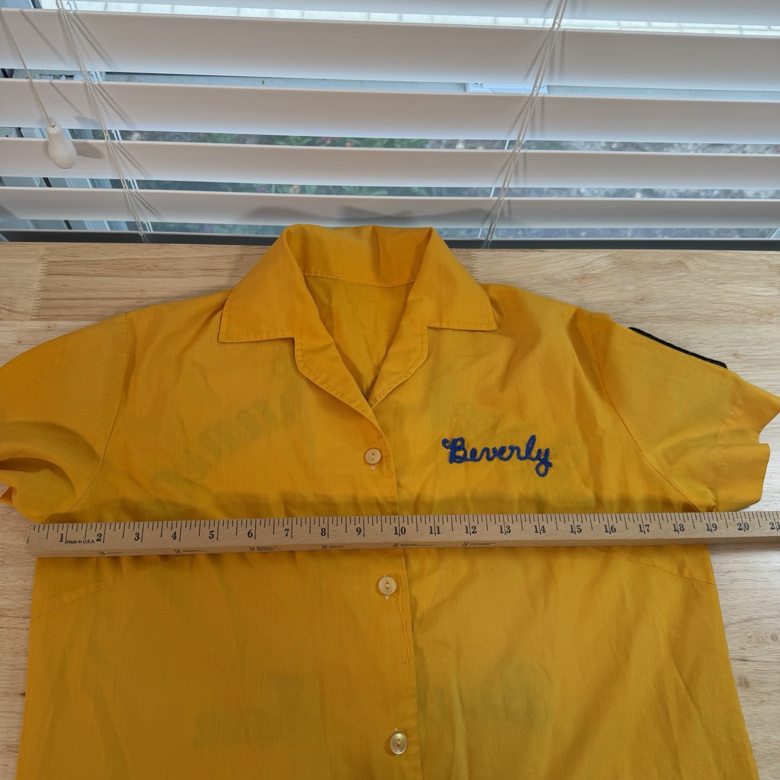 Vtg Brooklyn Sunoco Womens Bowling Shirt Sz Medium 60s 70s Chain Stitch 200 Club