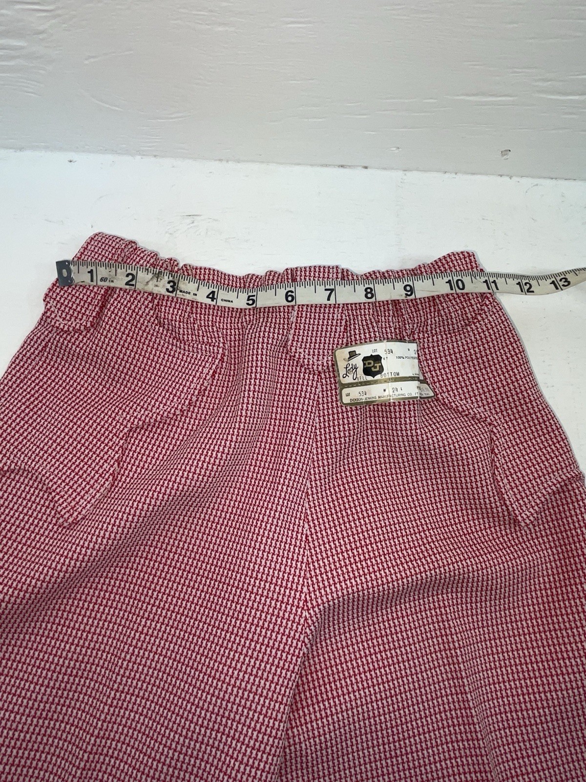 New Vintage Red Checkered Dickson Jenkins Polyester Pants #534 VV-71