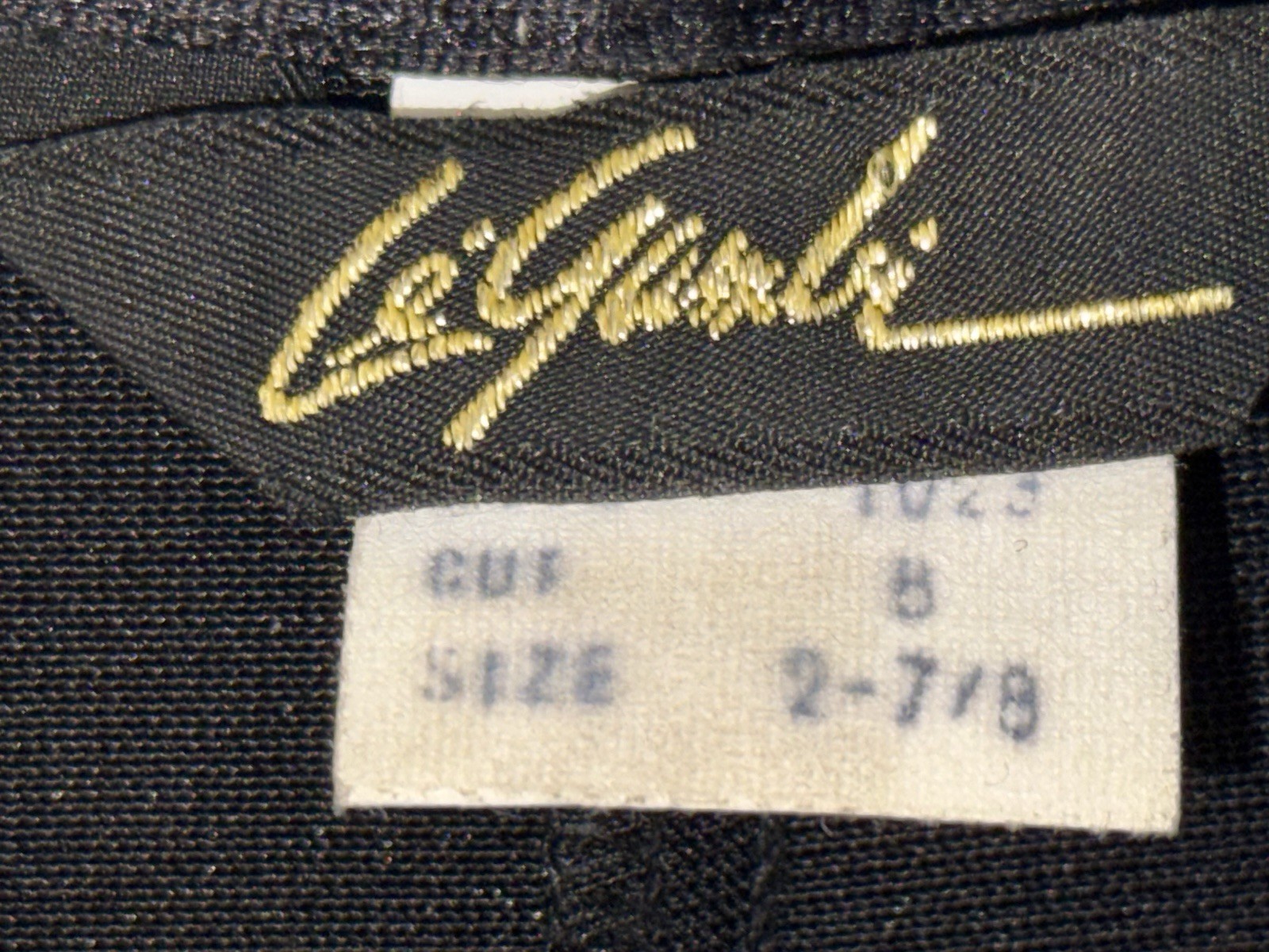 Rare Vintage LE’ GAMBI Black Spandex Disco Jumpsuit 1980’s Rock Metal