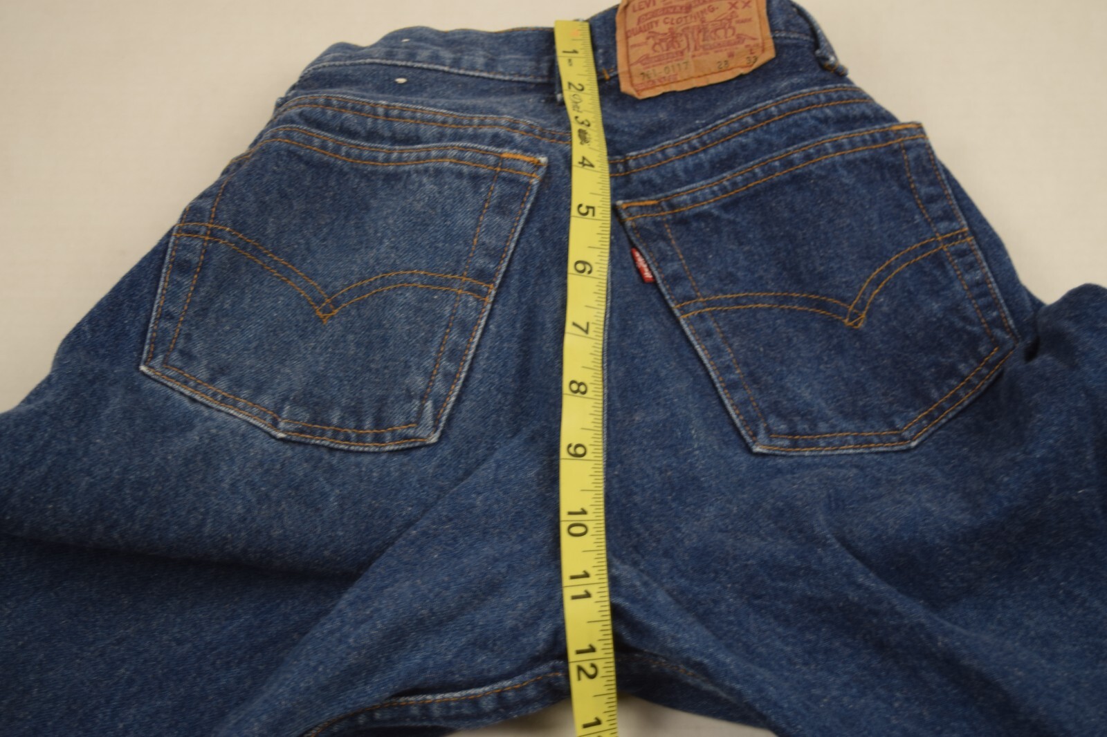 Vintage Levis 701 Student Jeans 24 x 28 80s Button Fly Skinny Made in USA c.1986