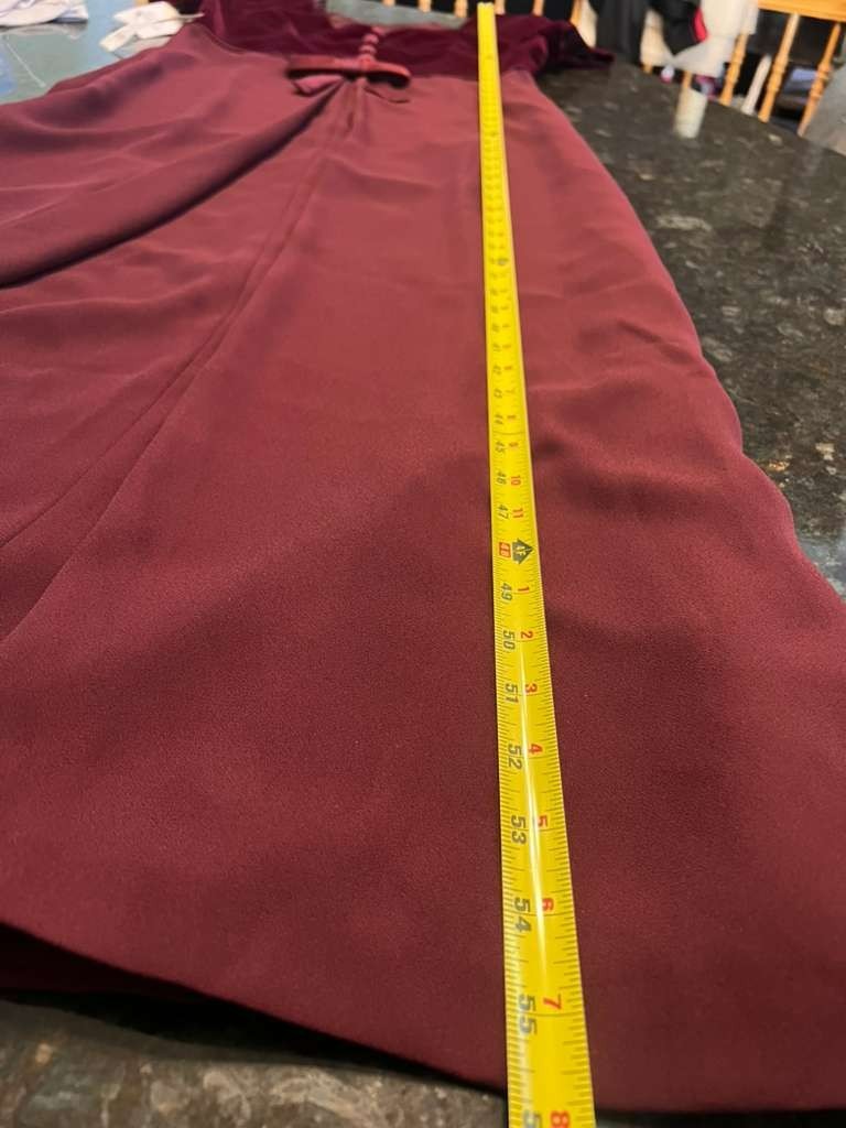 VTG Liz Claiborne Dress 14 NWT Burgundy Velvet Satin Maxi Gown Bridgerton 1990s
