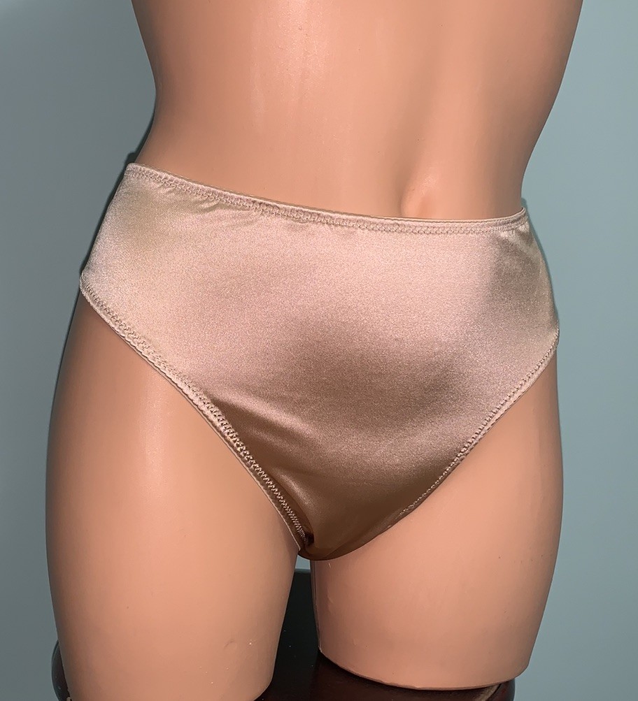 NEW Glossy Secret Stretch Satin XL 8 Hi Cut Bikini Panties SILKY!! 2nd Skin