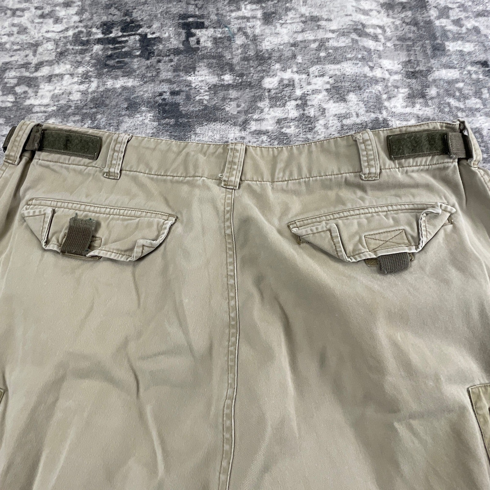 Vtg Abercrombie & Fitch XL 40×30 Cargo Pants Y2K Baggy Khaki Tan Paratrooper