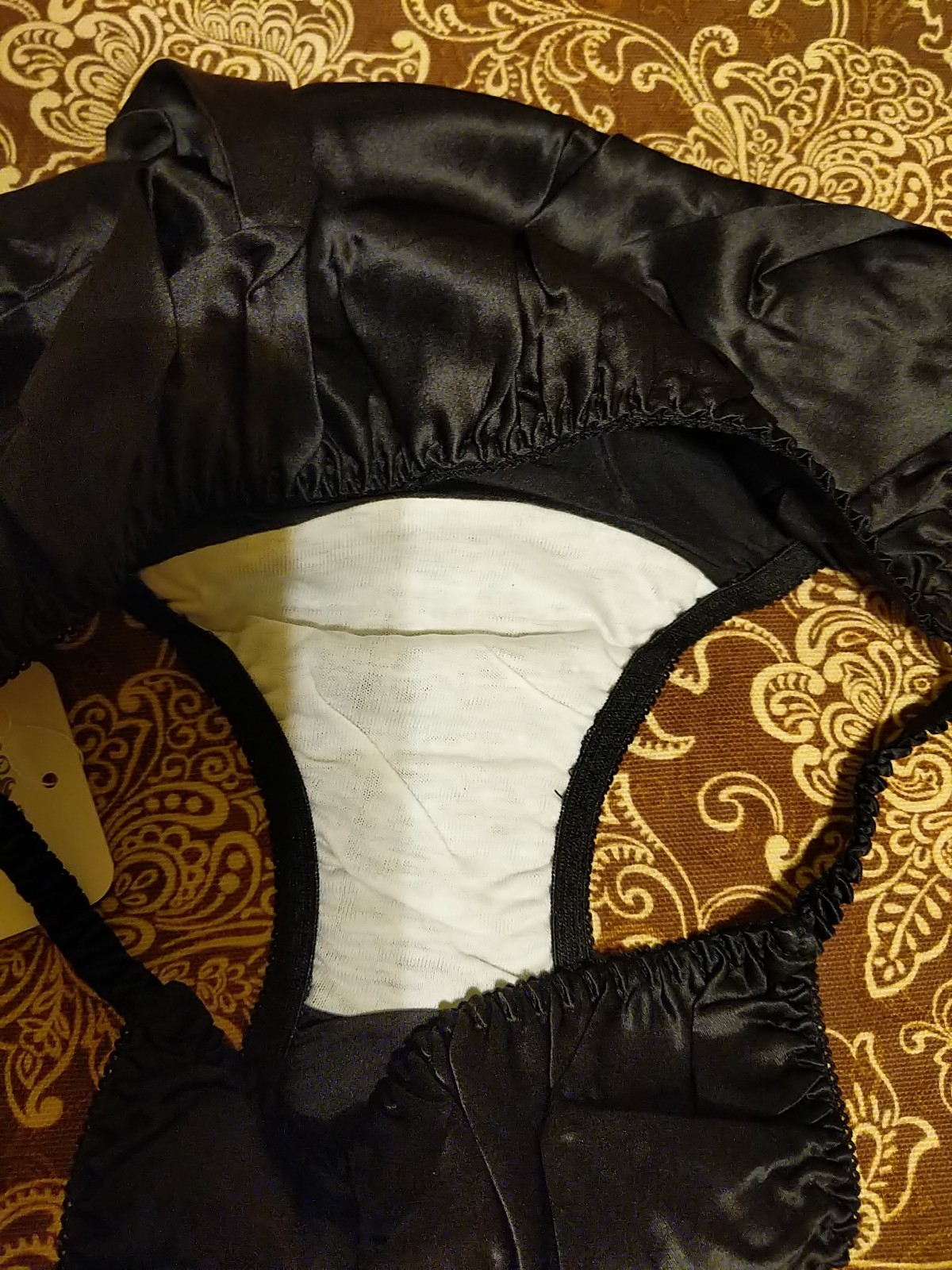 Vtg Soo Silks Satin String Bikini Panties Size Medium