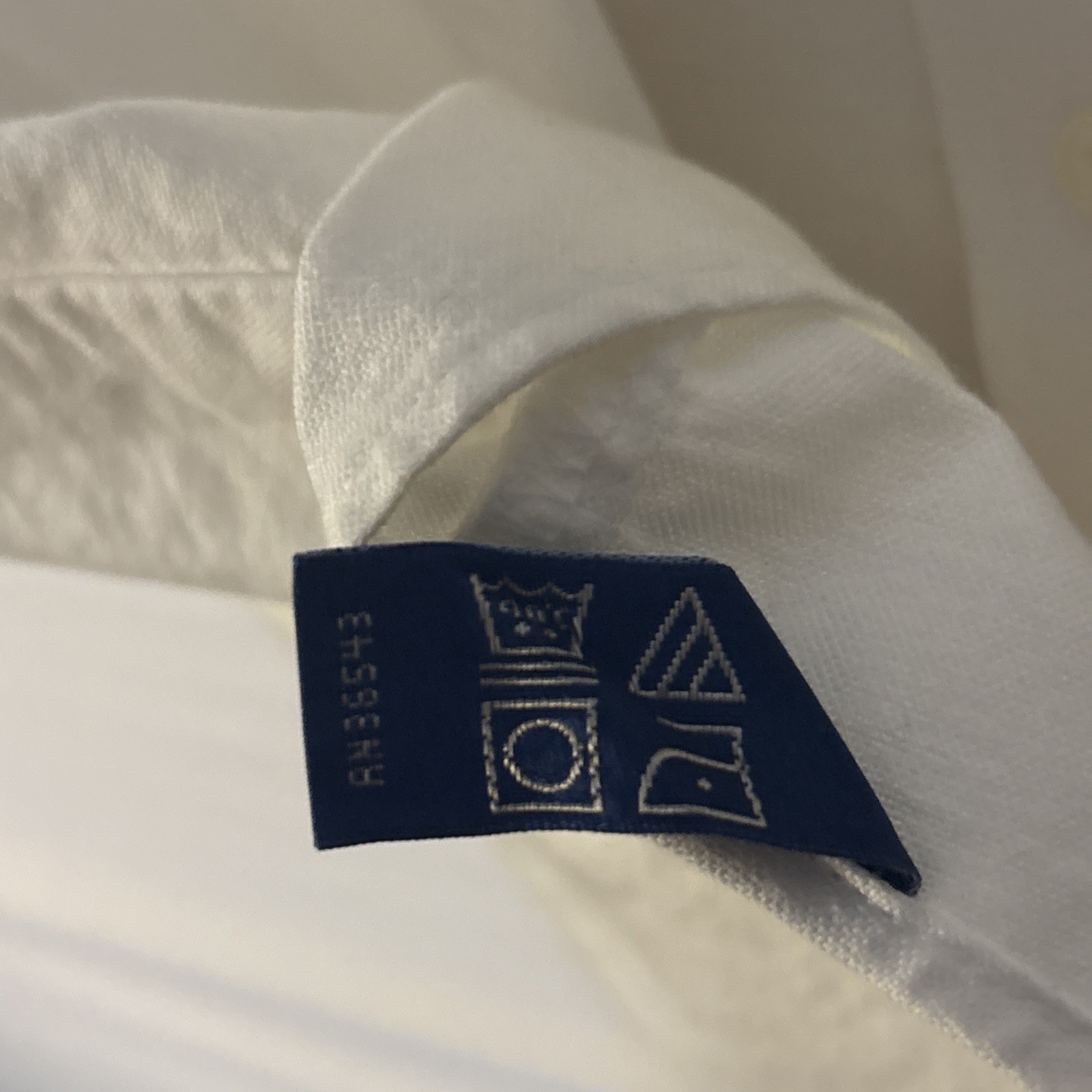 G. H. Bass & Co Weejun Oxford 90s Vint. 17 1/2 36/37 White Dress Shirt 2 pocket